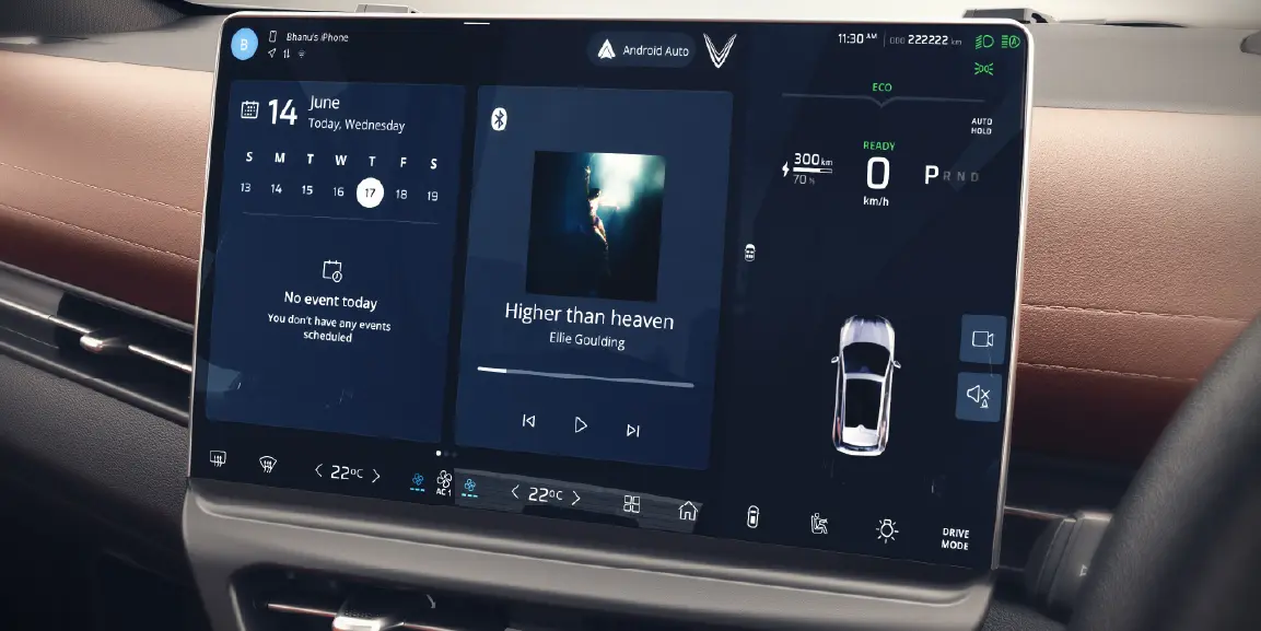 Touchscreen in the VinFast VF 6
