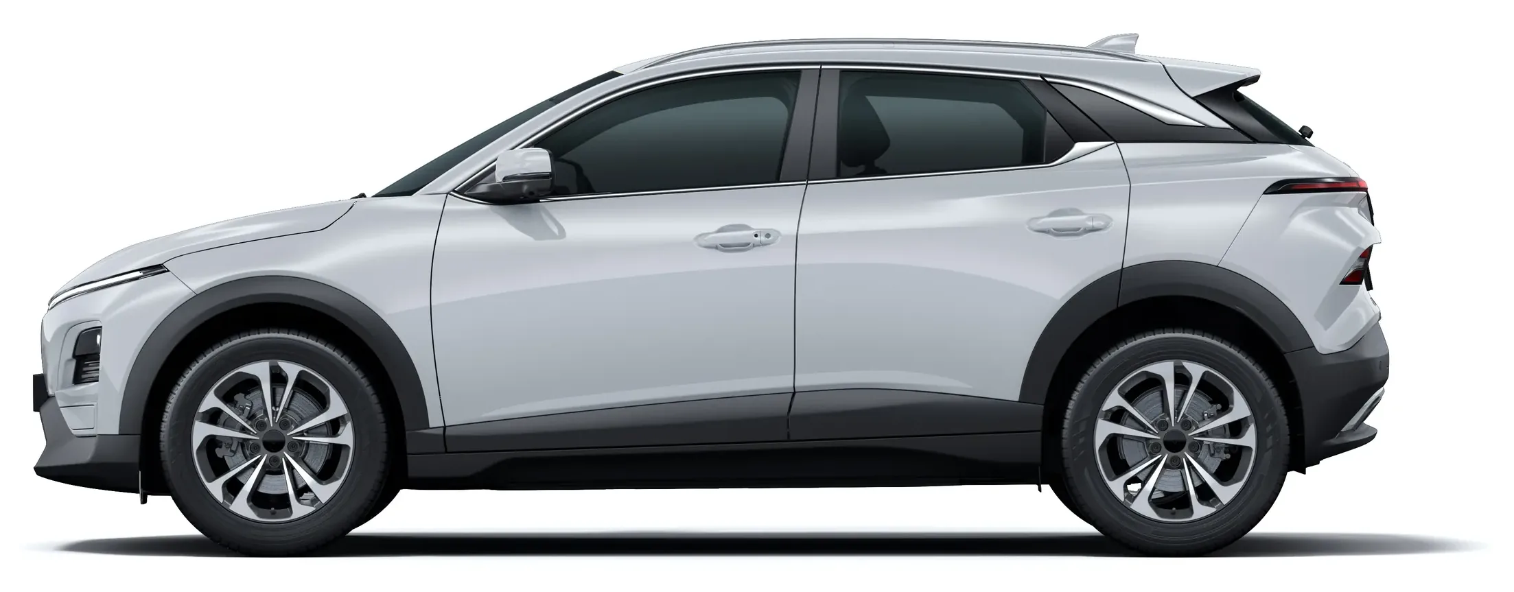 VinFast VF 6 in Desat Silver, side view