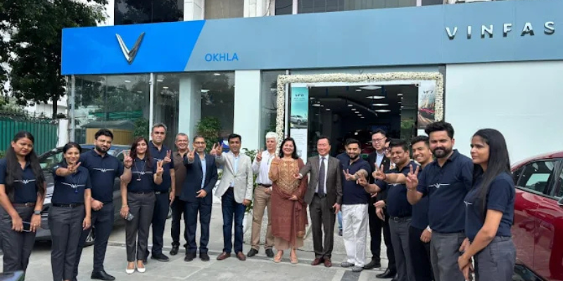 YouWe VinFast electric SUV showroom in Okhla Industrial Estate, New Delhi
