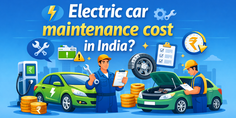 Electric car maintenance cost in India comparison with petrol car service expenses